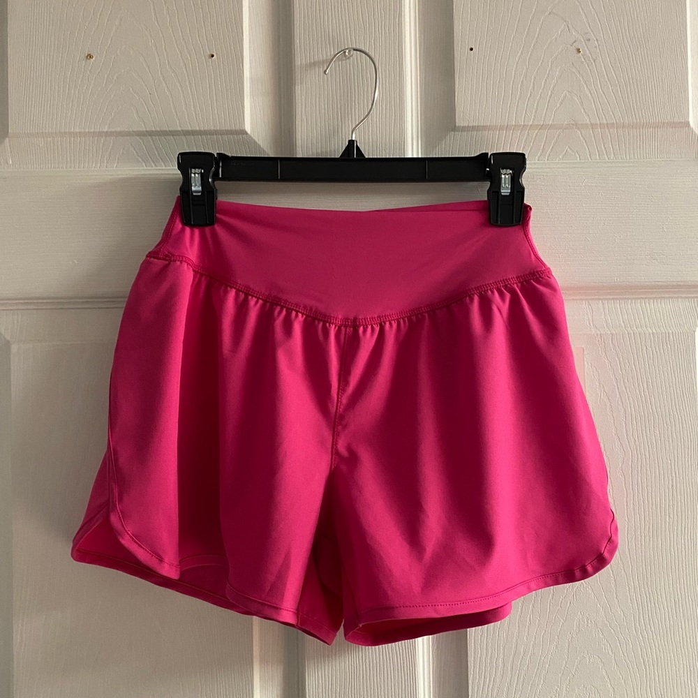 Pink flowy shorts